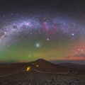 Colorful night sky over ESO Paranal Observatory, Atacama desert, northern Chile - Yuri Beletsky